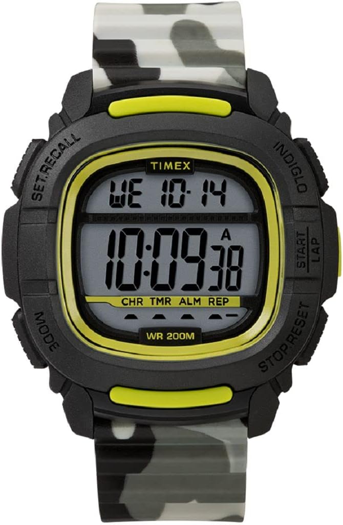 TW5M26600 48 mm Trend Command Silicone Strap Mens Digital Watch, Green
