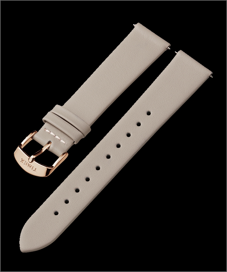 TW7C59200 20 mm Leather Strap, Gray
