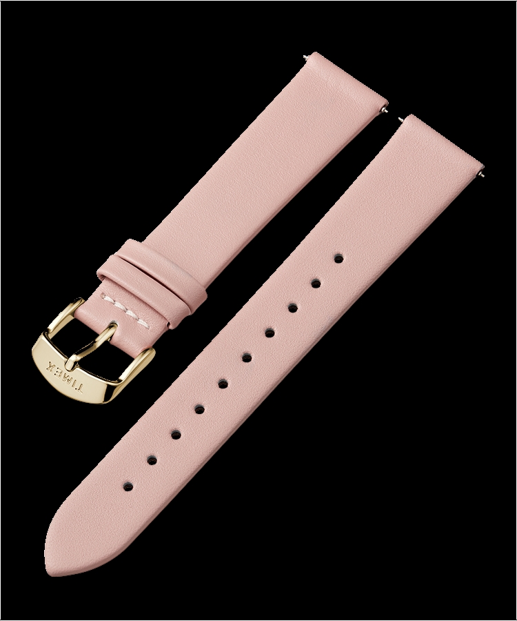 TW7C59400 18 mm Leather Strap with Gold-Tone Buckle, Pink