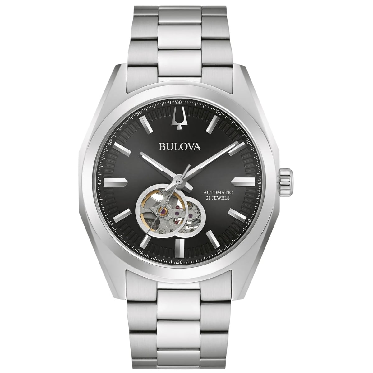 96A270 Automatic Black Dial  Stainless Steel Mens Watch