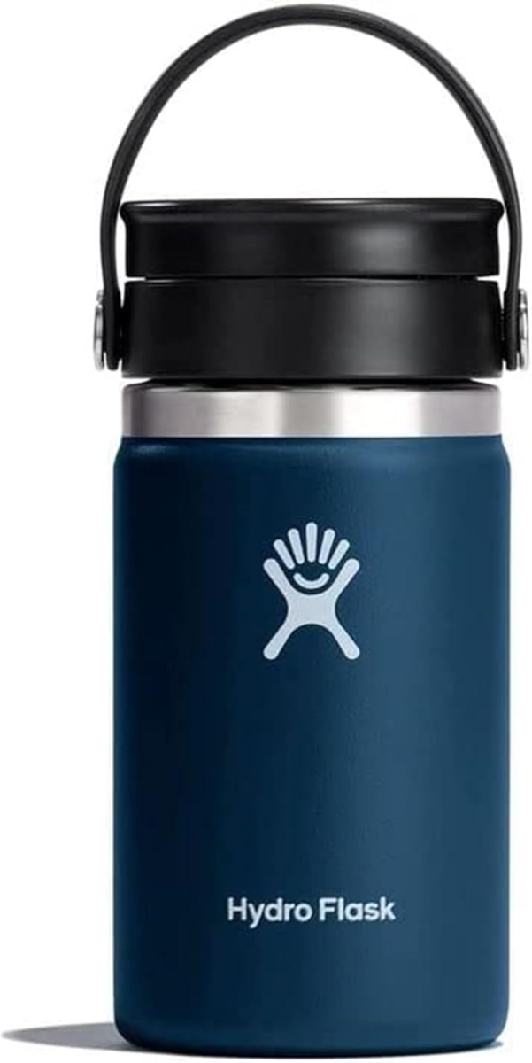 Picture of Hydro Flask W12BCX464 12 oz Wide Mouth & Flex Sip Lid Insulated Water Bottle Travel Mug - Indigo
