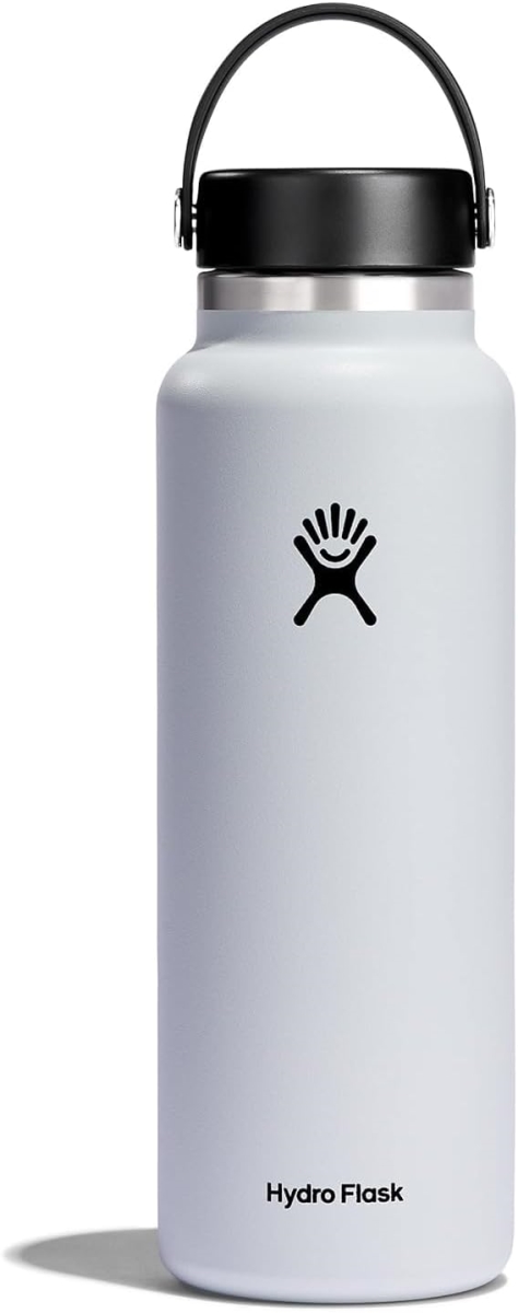Picture of Hydro Flask W40BTS110 40 oz Wide Mouth Water Bottle & Closeable Lid - White