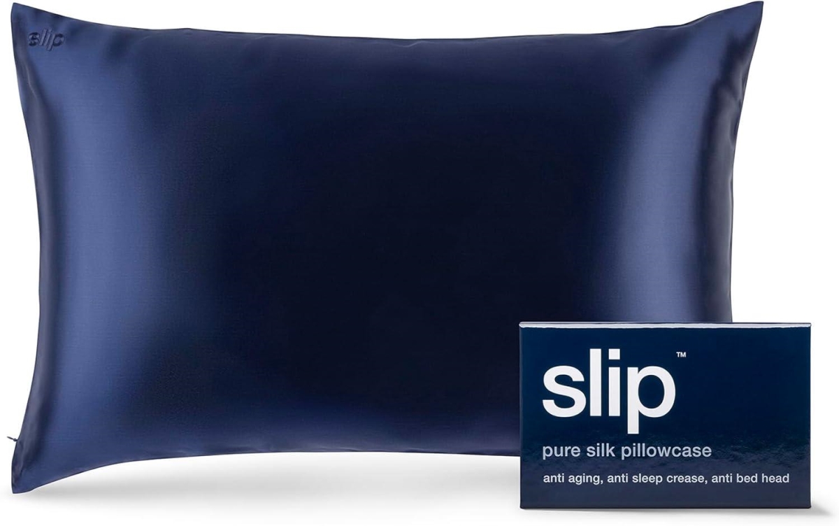 Picture of Slip 853218006162 100 Percent Pure Silk Queen Mulberry Silk Pillow Cases - Navy