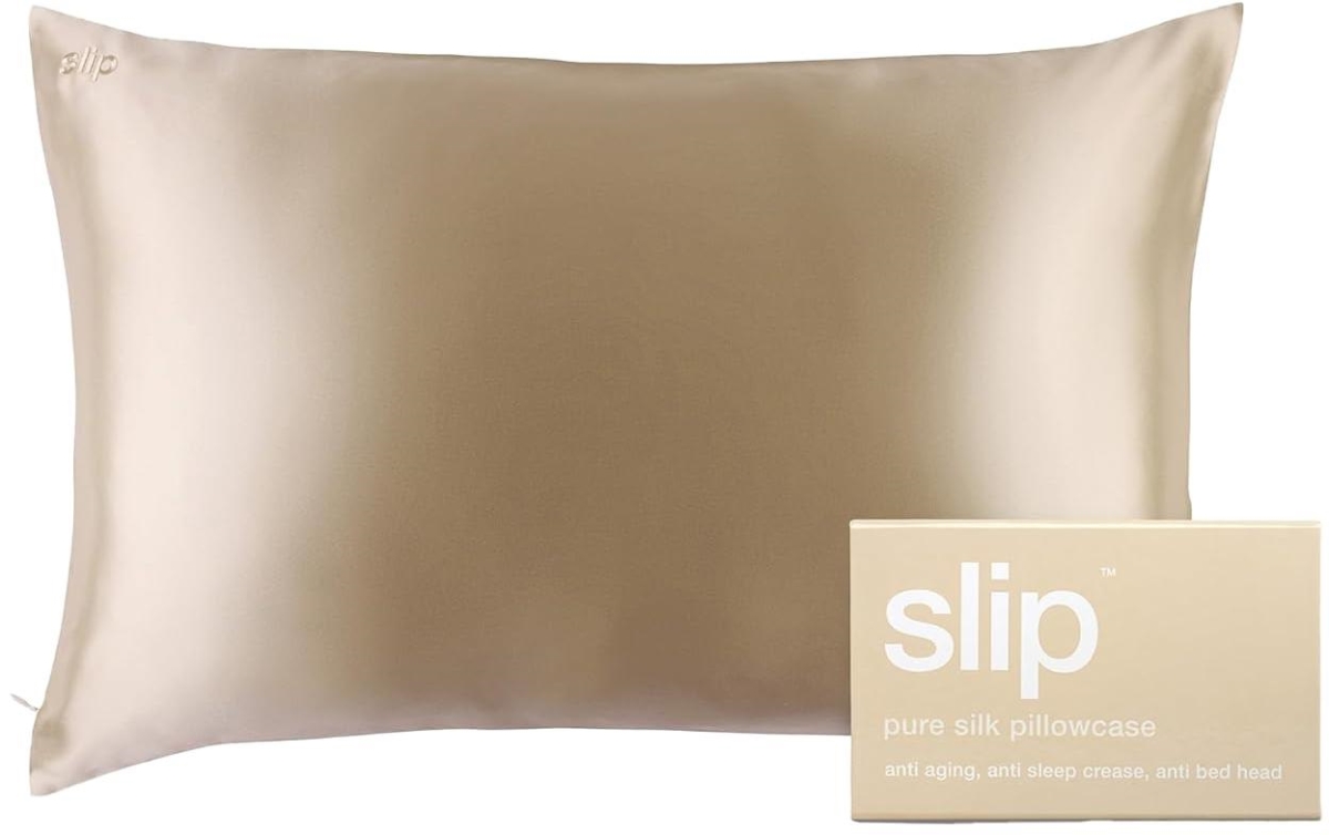 Picture of Slip 853218006032 Queen Size Standard Silk Pillow Cases - Caramel