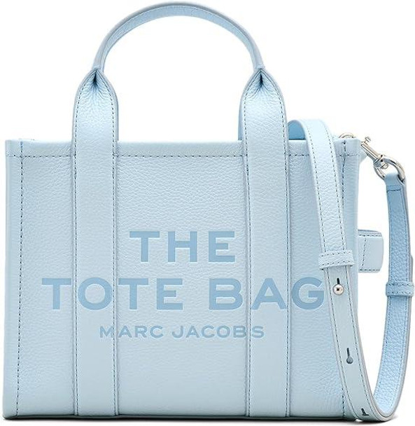 MARC JACOBS Marc Jacobs The Leather Small Tote Bag in Cloud Blue