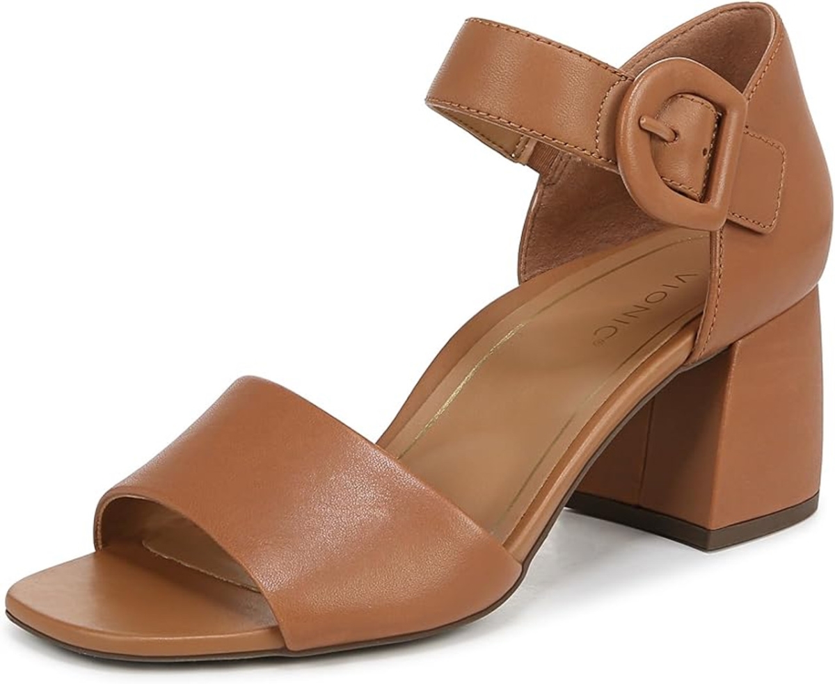 I7818L4201-9.5 Womens Chardonnay Heeled Sandal, Camel Nappa Leather - Size 9.5
