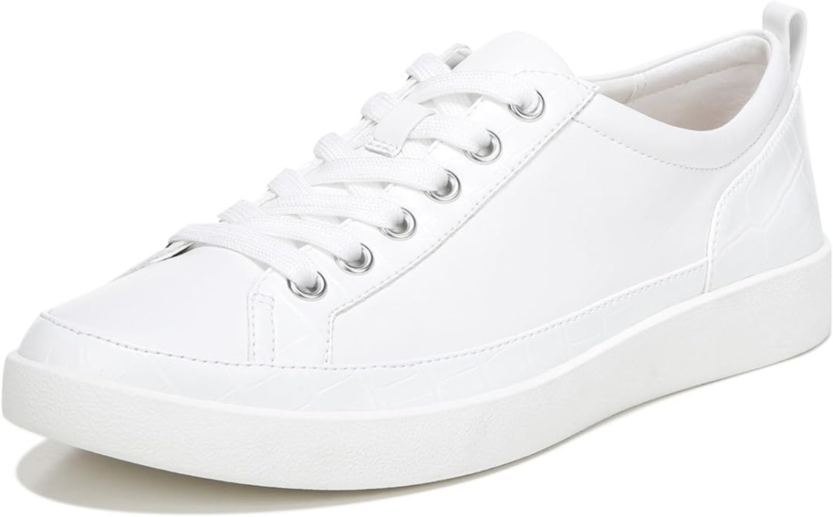 H7773L1100-9 Womens Winny Sneaker, White Leather - Size 9
