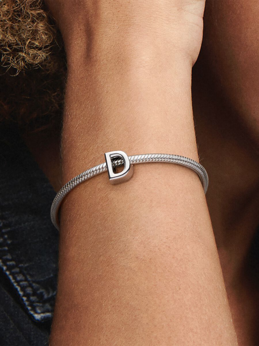 797458 Letter D Charm Bracelet - Sterling Silver