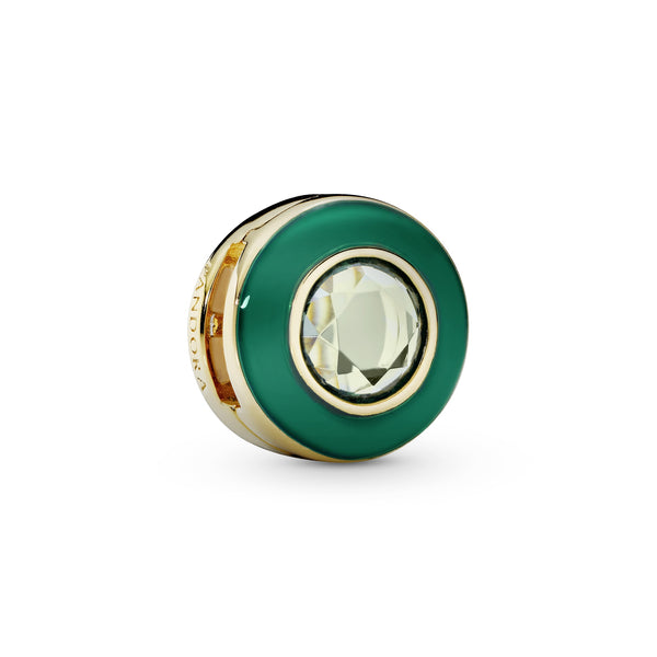 768715C01 Green Circle Clip Charm