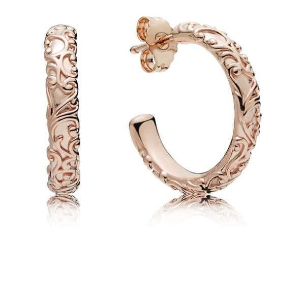 Pandora 287732 Regal Beauty Hoop Earrings - Rose Gold