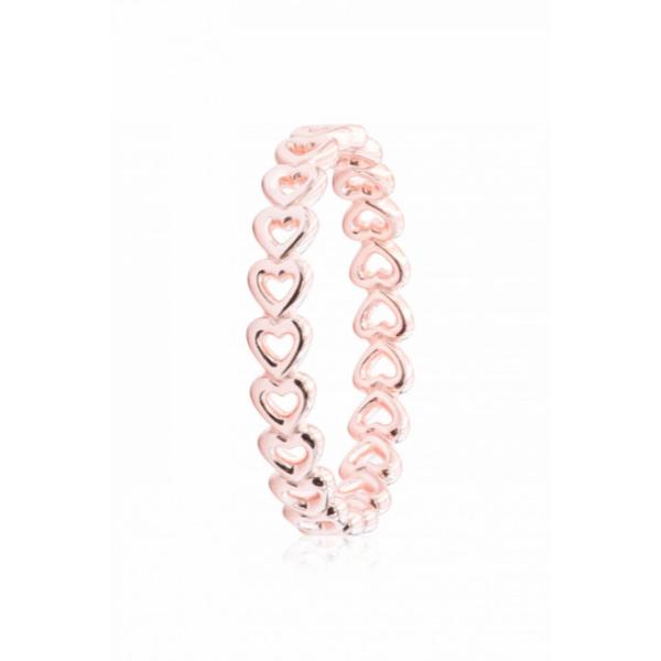 180177-54 Linked Love Ring in Rose - Size 54