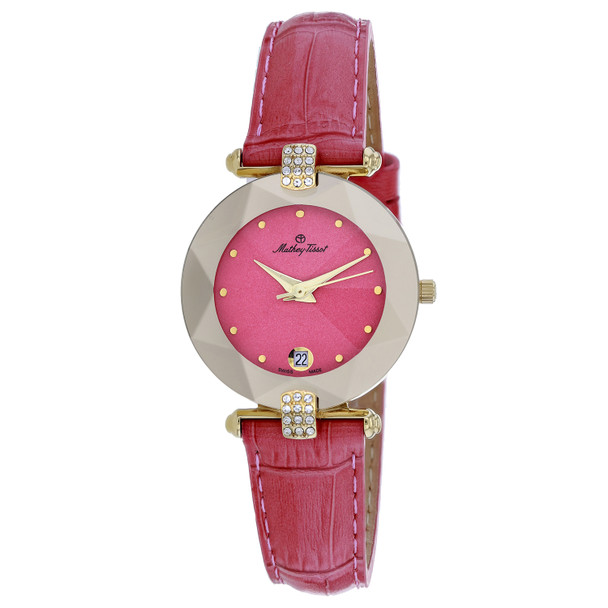 P317F 26 mm Pyramide Quartz Pink Dial Round Ladies Watch44 Pink