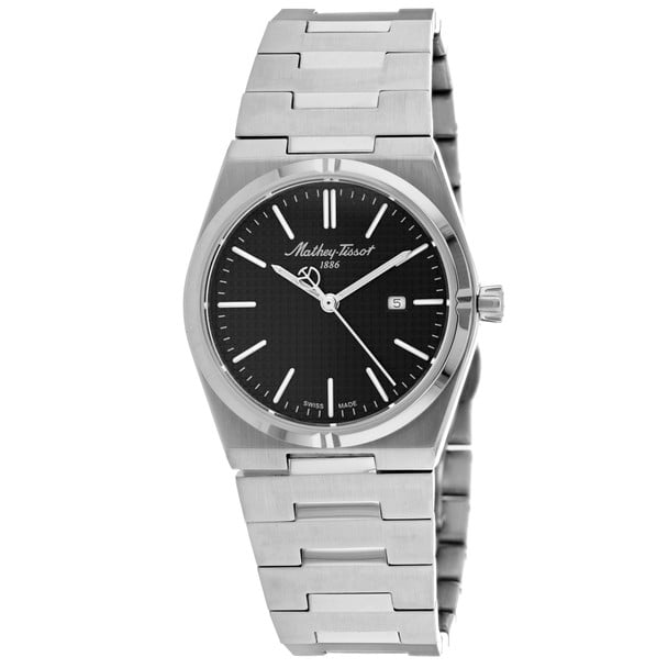 D117AN 34 mm Zoltan Quartz Black Dial Round Ladies Watch, Silver