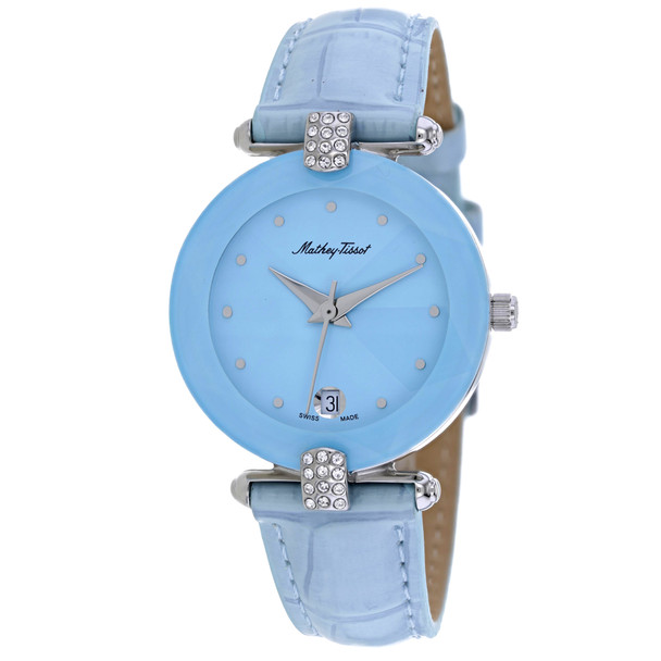 P318M 33 mm Pyramide Quartz Blue Dial Round Ladies Watch, Blue