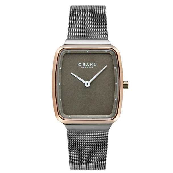 V267LXPUMU 27 mm Tern Lille Quartz Gray Dial Rectangle Ladies Watch, Gray