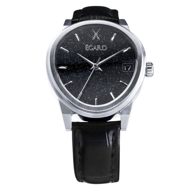 WCH-5073G0H213 33 mm Dali F2 Silver Automatic Automatic Black Dial Oval Ladies Watch, Black