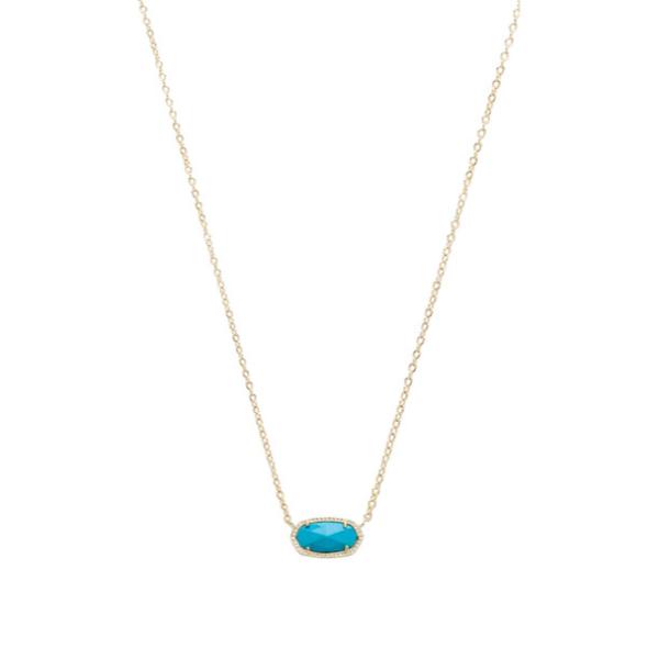 4217709425 Elisa Pendant Necklace - Gold & Blue