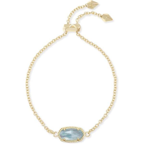 4217715345 Elaina Gold Adjustable Chain Bracelet - Light Blue Illusion