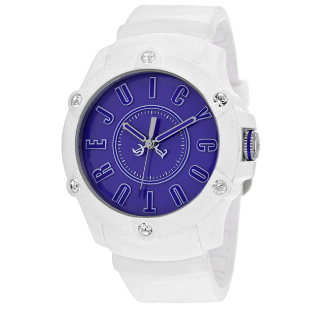 1900907 41 mm Surfside Quartz Purple Dial Round Ladies Watch, White