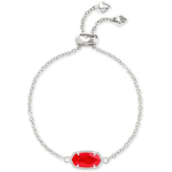 9608800213 Elaina Silver Adjustable Chain Bracelet - Red Illusion