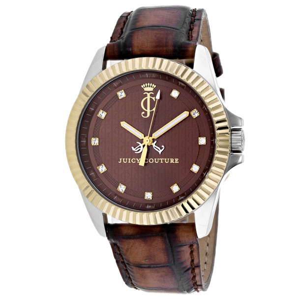 1900932 40 mm Stella Quartz Brown Dial Round Ladies Watch, Brown