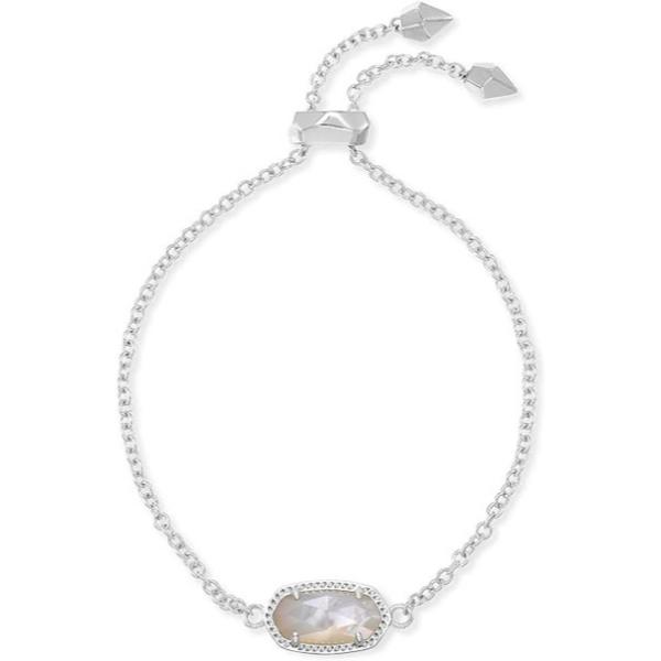 4217715817 Elaina Silver Adjustable Chain Bracelet - Ivory Mother-of-Pearl