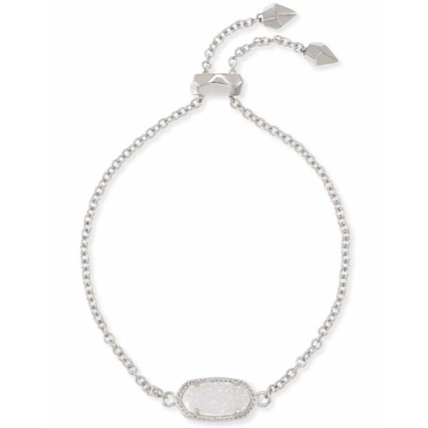 4217714526 Elaina Silver Adjustable Chain Bracelet, Iridescent Drusy