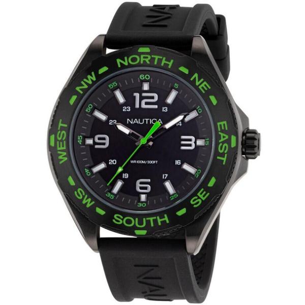 NAPCWS303 Clearwater Beach Black Silicone Mens Watch