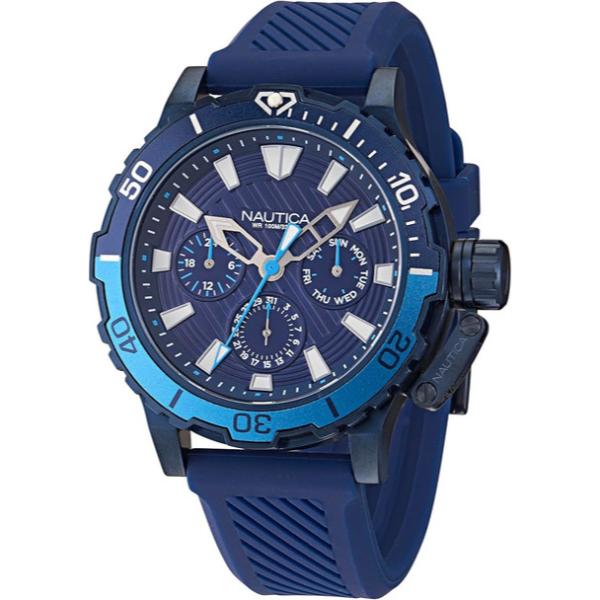 NAPGLAS35 Glenrock Lagoon Blue Silicone Mens Watch