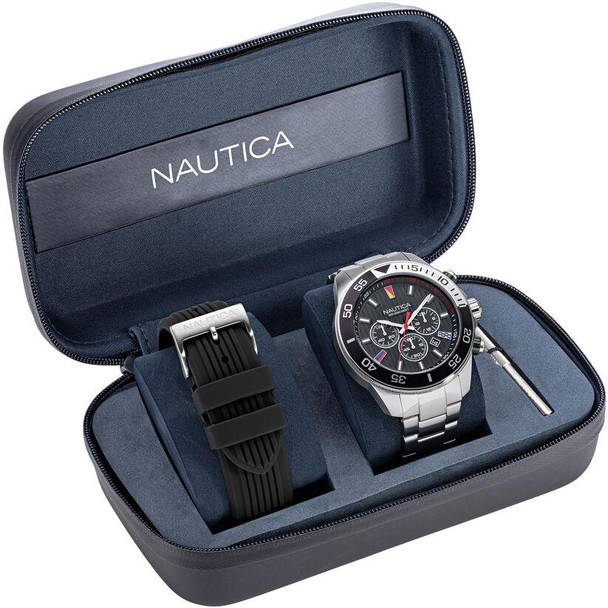 NAPNOS306 One Stainless Steel Mens Watch, Silver
