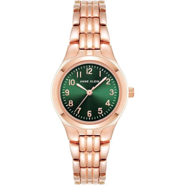 10-5490GNRG Rose Gold-Tone Green Dial Easy Reader Ladies Watch