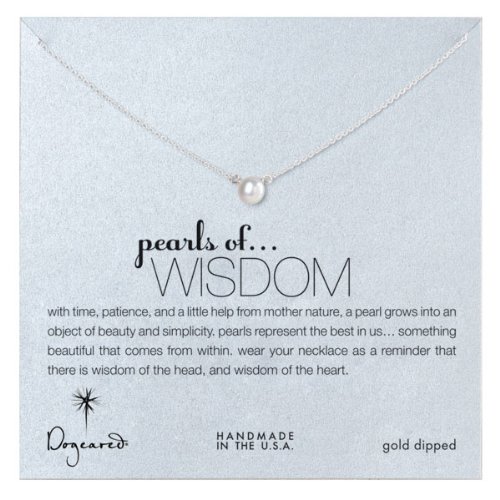 Picture of Dogeared Pearls of Wisdom White Pearl Sterling Silver Necklace - PS1021