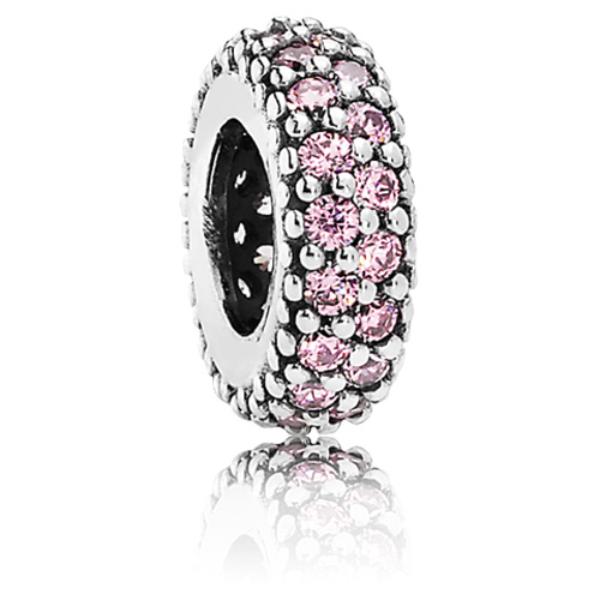 791359PCZ Inspiration Within Spacer - Pink CZ for Women, Silver