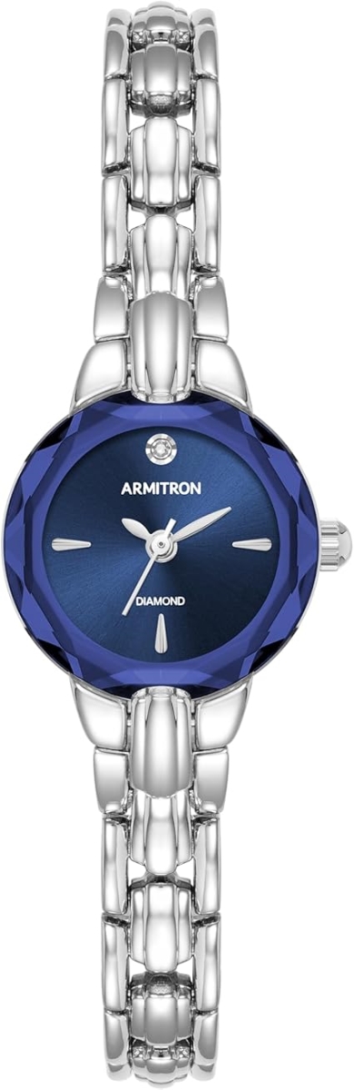 755943BLSV Sapphire Blue Diamond Dial Watch for Ladies  Silver