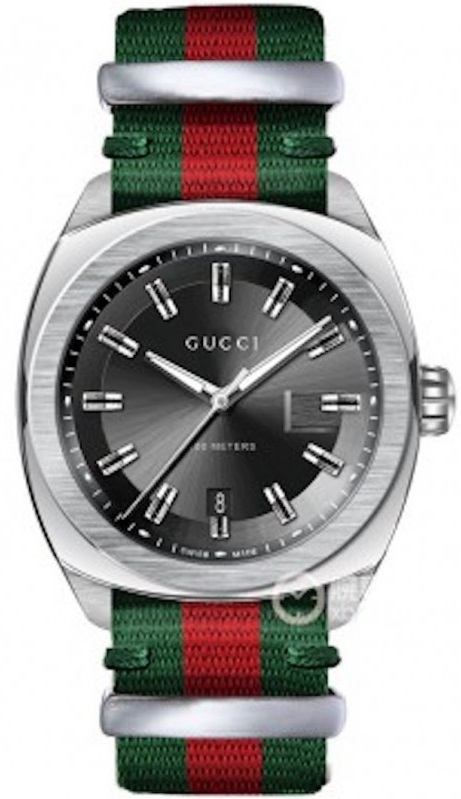 Picture of Gucci Green-Red-Green Web Nylon Mens Watch YA142305
