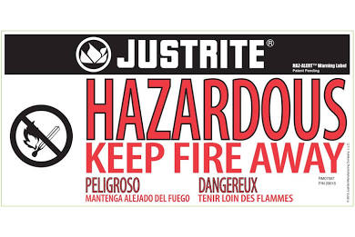 Picture of Justrite 29017 Replacement & Retrofit Label Pack for Hazardous Material Cabinets