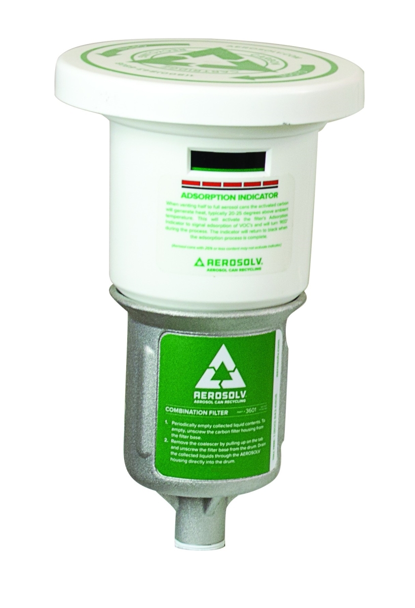 Justrite 28101 High Efficiency Combination Coalescing Carbon Filter with Extreme Duty Aluminum Base