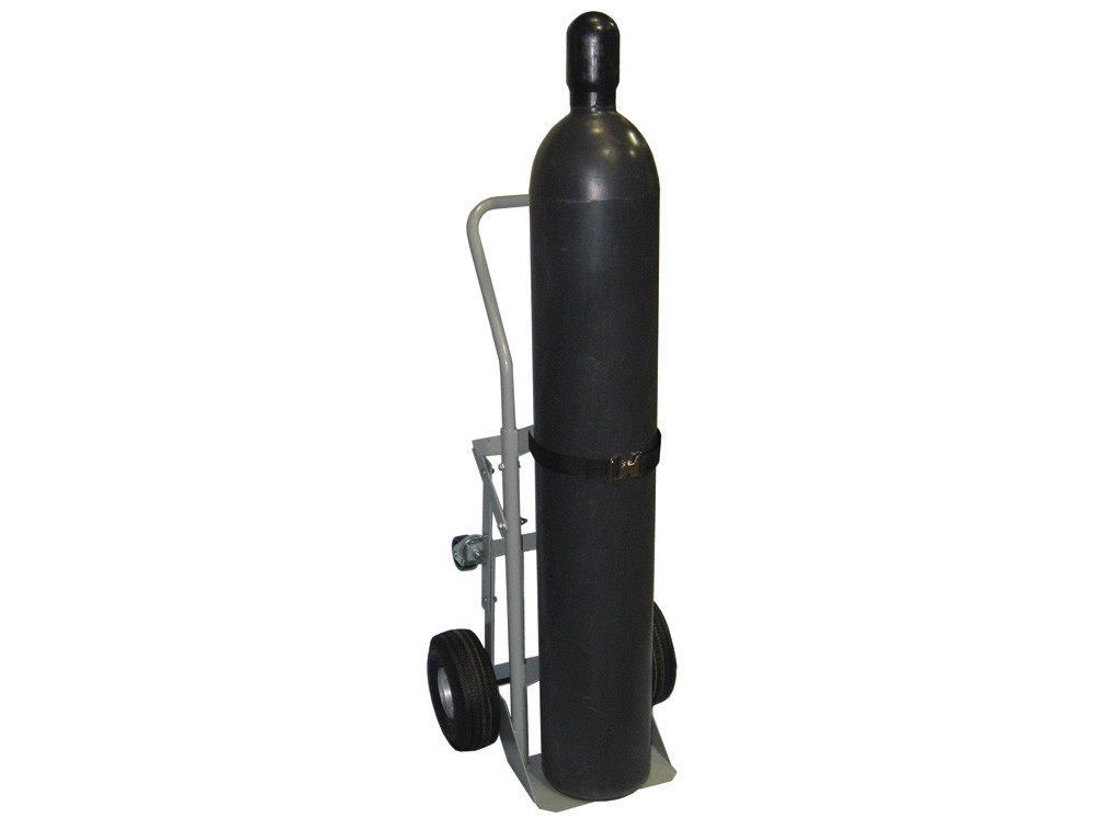 Picture of Justrite 35006 Single Cylinder Hand Truck&#44; 10.5 in. Pneumatic Wheels & Rear Casters