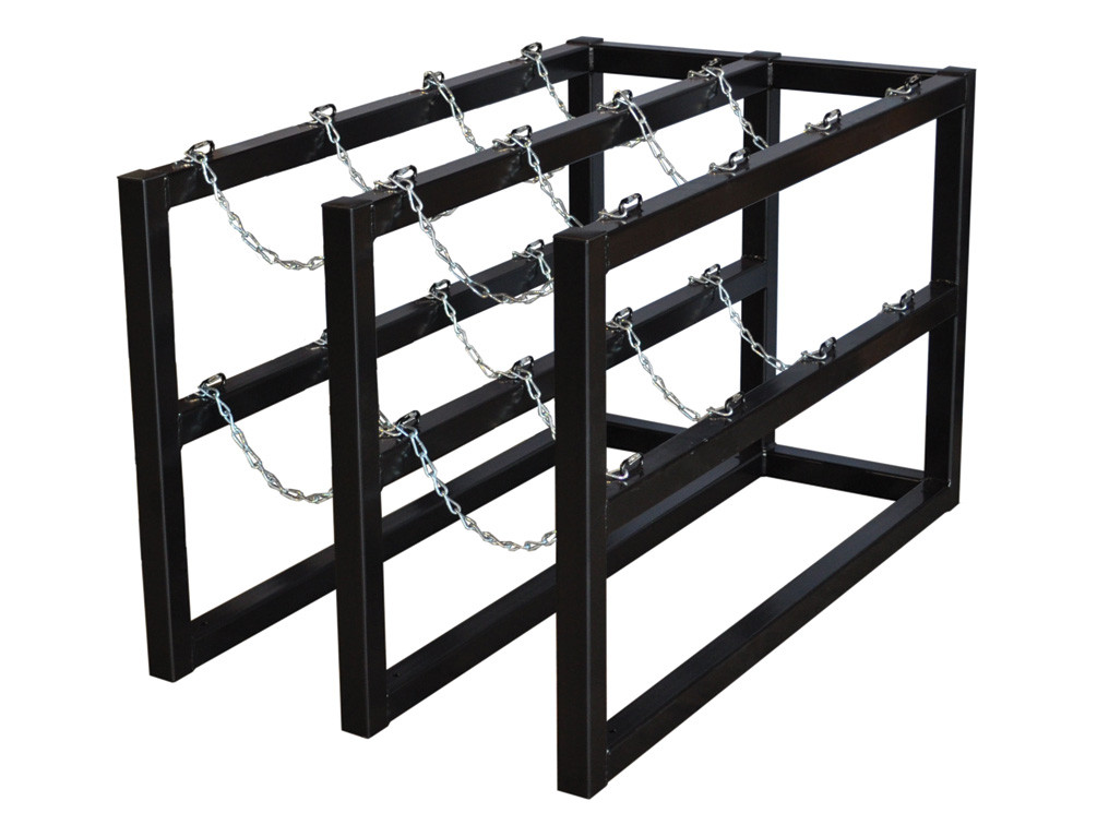 Picture of Justrite 35118 2 x 4 Gas Cylinder Barricade Rack&#44; 8 Cylinder