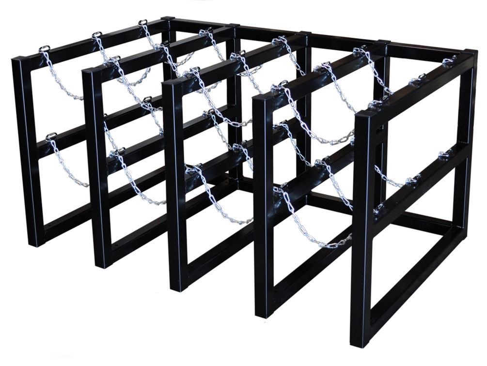 Picture of Justrite 35156 4 x 3 Gas Cylinder Barricade Rack&#44; 12 Cylinder