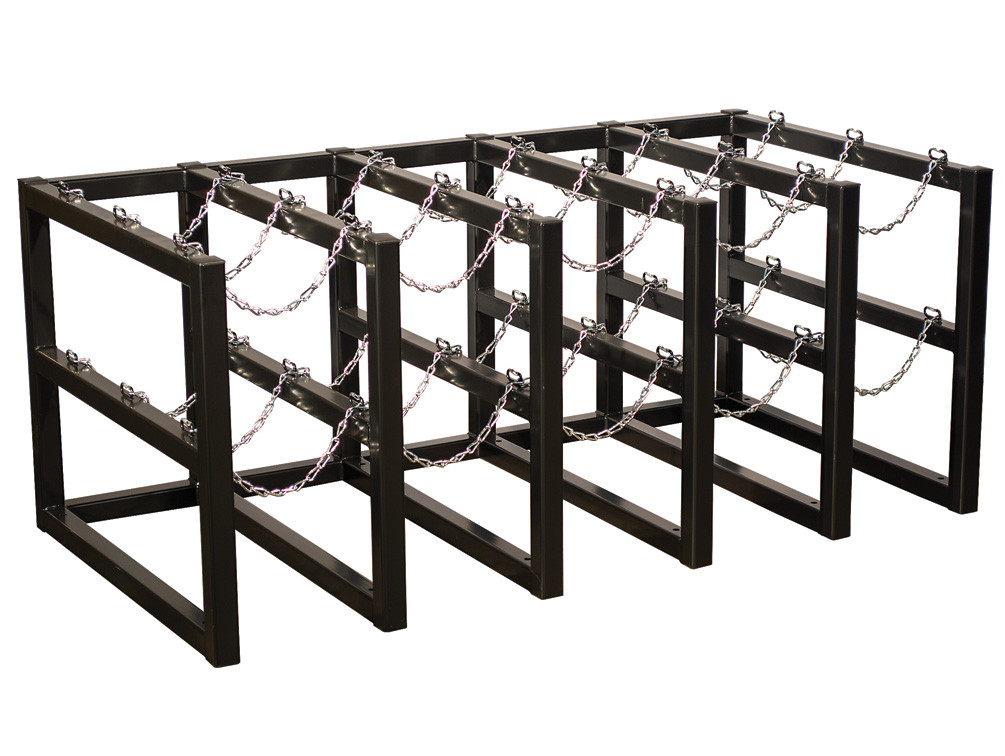 Picture of Justrite 35178 5 x 3 Gas Cylinder Barricade Rack&#44; 15 Cylinder
