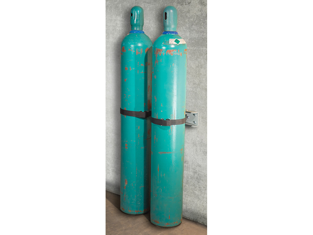 Picture of Justrite 35264 Steel Gas Cylinder Bracket&#44; 2 Cylinder
