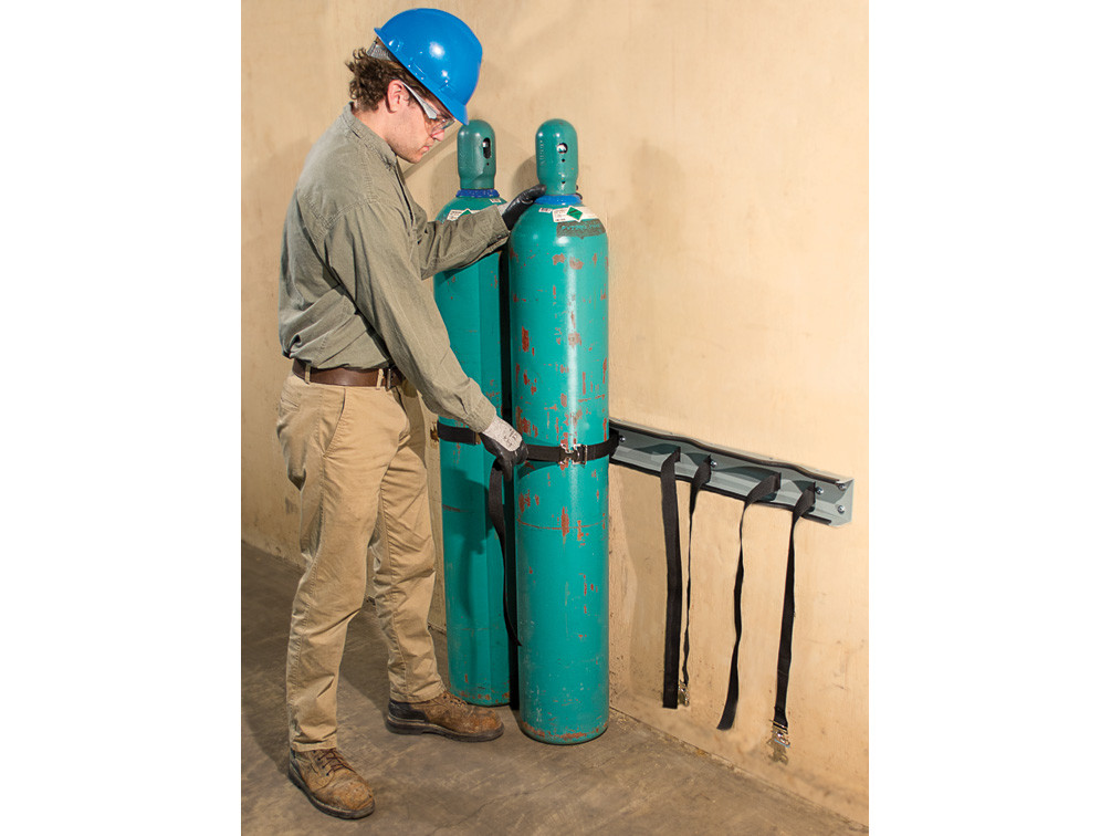 Picture of Justrite 35276 Steel Gas Cylinder with Bracket&#44; 4 Cylinder