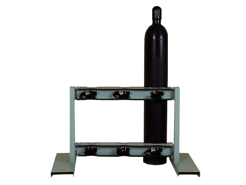 Picture of Justrite 35300 Back-to-Back Steel Gas Cylinder Stand&#44; 6 Cylinder