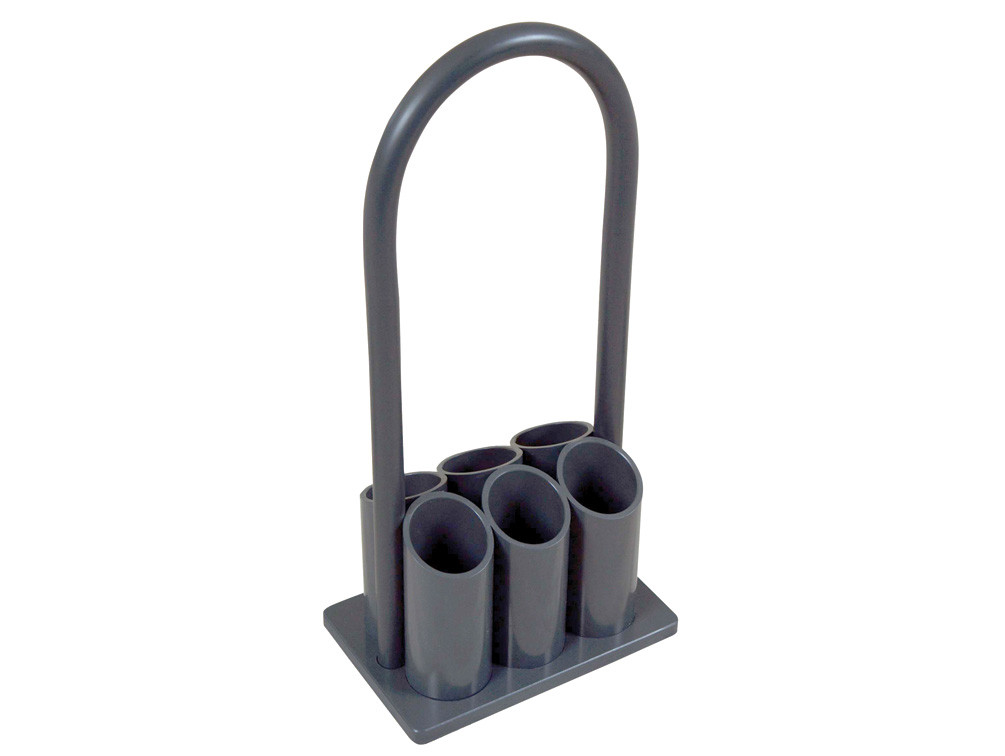 Justrite 35322 2 in. Lecture Bottle Gas Cylinder Carrier, 6 Cylinder