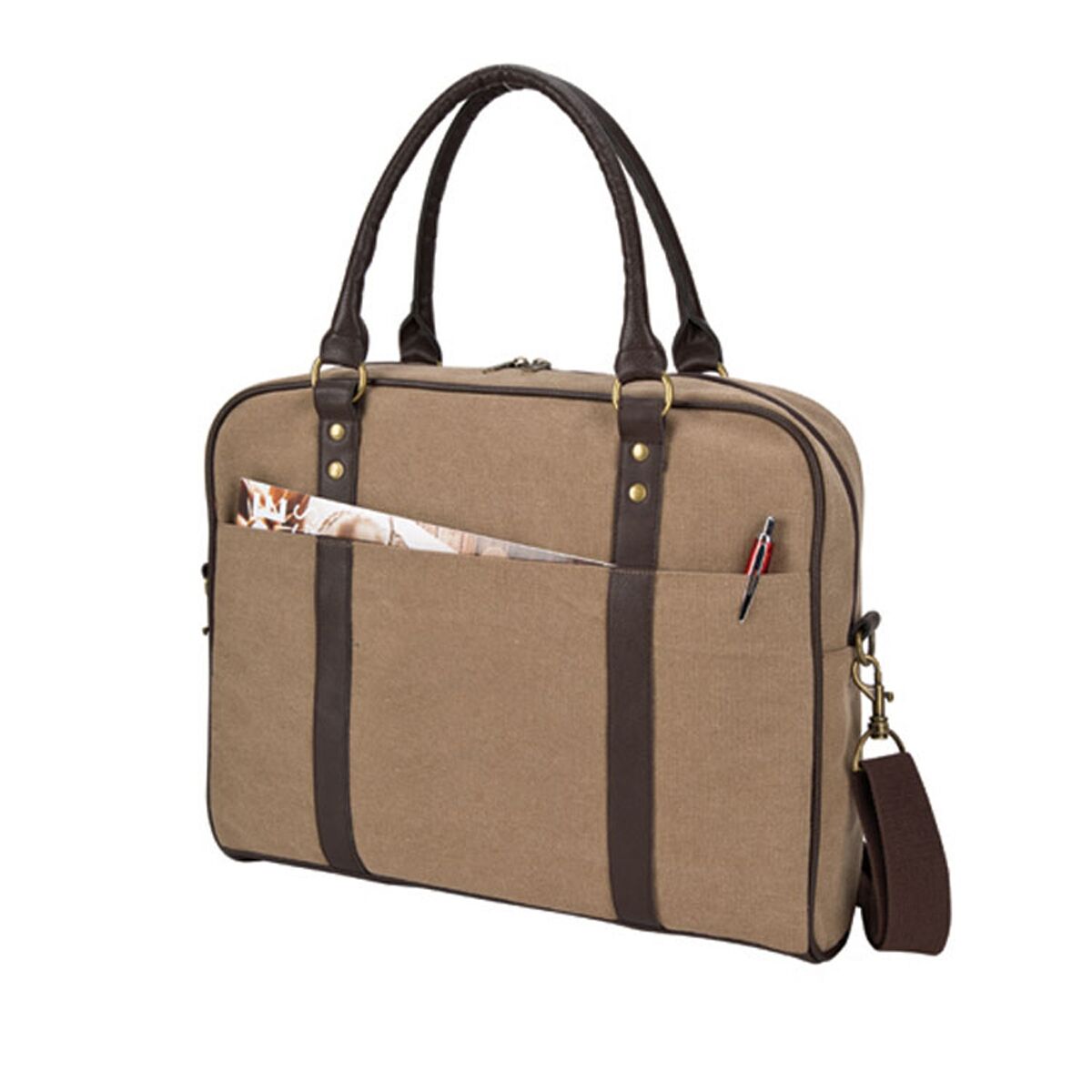Picture of Buysmartdepot G3224 Brown Arlington Briefcase, Brown