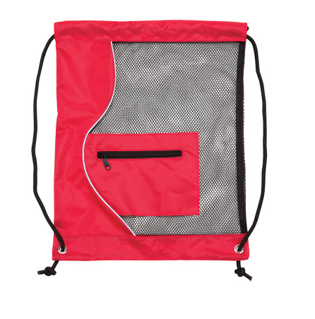 Picture of Buy Smart Depot G2437 Red Mesh Drawstring Backpack - Red