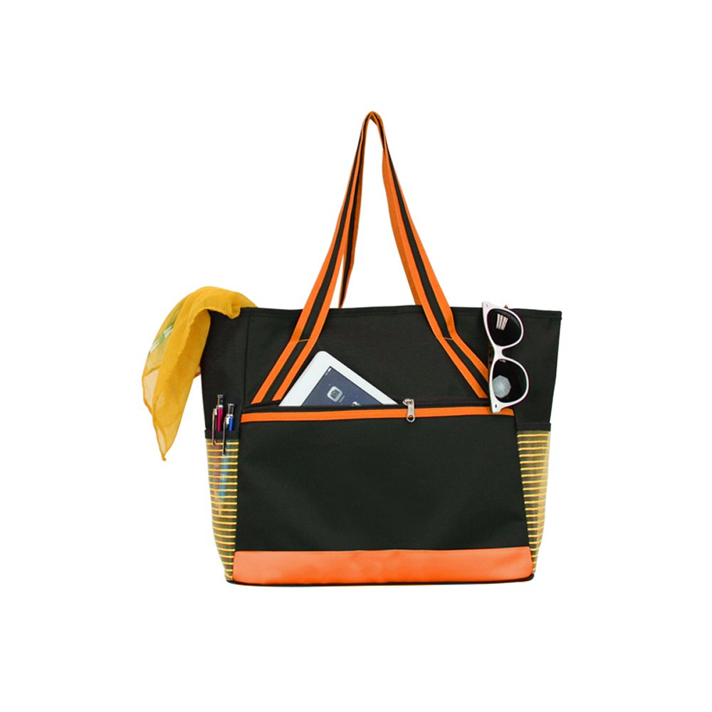 Chic Tablet Mesh Tote - Orange