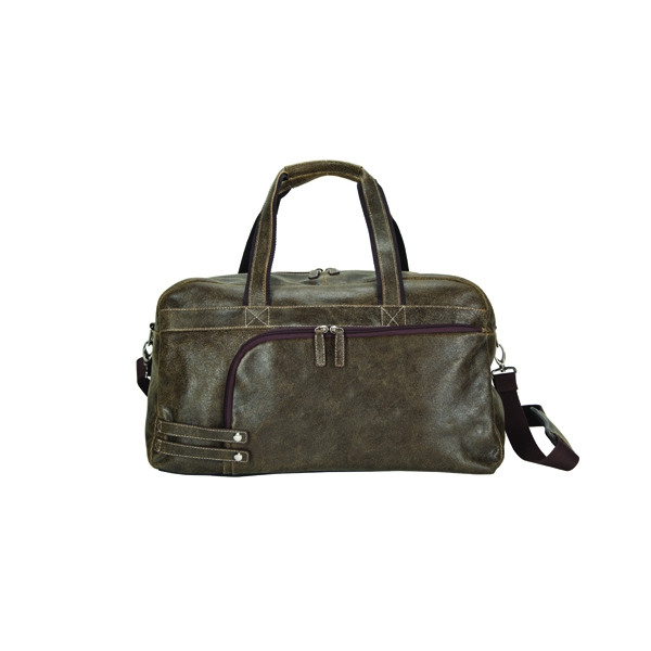 G6814 Overnight Leather Distressed Icon Duffel