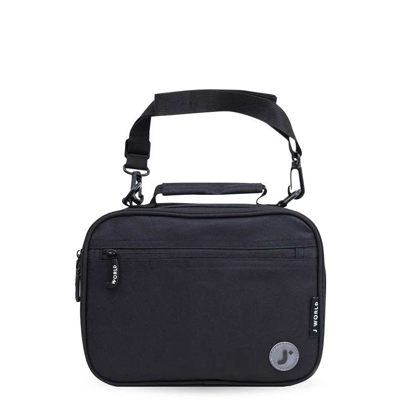 Picture of J World LB-01 BLACK 6.0 Liter Cody Insulated Kids Lunch Bag with Shoulder Strap - Boys & Girls - Black